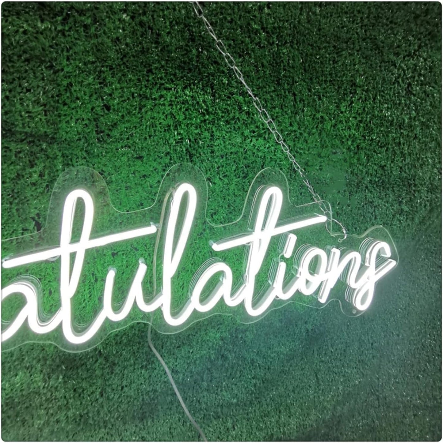 BPA® “Congratulations” LED Neon Sign – Luminous Acrylic Wall Art for Home, Café, Bar, Club, Hotel, Store, and Special Events